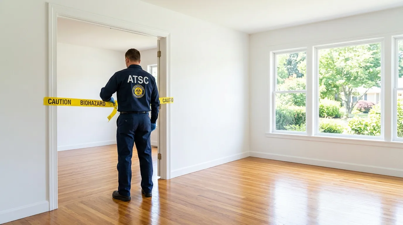 Certified biohazard cleanup crew performing Trauma Scene Cleanup in San Angelo